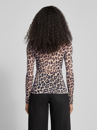 ZABAIONE Longsleeve aus Viskose-Mix mit Kaschmir-Anteil Mittelbraun Mel 5