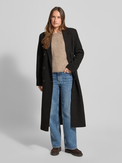 My Essential Wardrobe Mantel von Woll-Mix Modell 'Frannie' Schoko 1