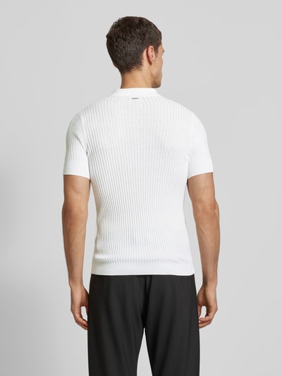 Antony Morato Slim fit poloshirt met structuurmotief Offwhite - 5