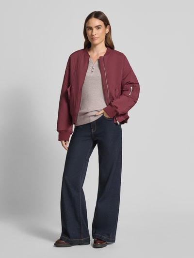 Tom Tailor Regular Fit Langarmshirt aus Baumwoll-Mix Offwhite 1