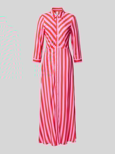 YAS Hemdblusenkleid mit 3/4-Arm Modell 'SAVANNA' Pink 2