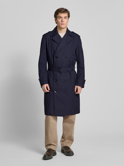 Strellson Trenchcoat mit Taillengürtel Modell 'Summer12' Marine 4