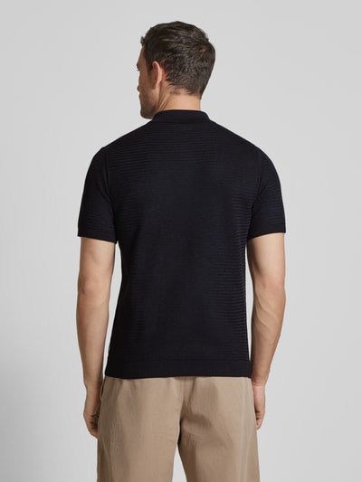 Cinque Regular Fit Poloshirt mit Strukturmuster Modell 'FLAVI' Marine 5