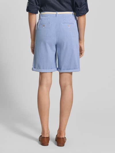 Christian Berg Woman Chino-Bermudas mit Gürtel Blau 5
