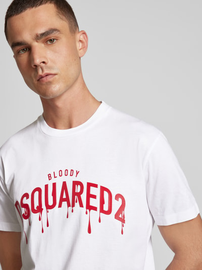 Dsquared2 T-Shirt mit Label-Print Weiss 3