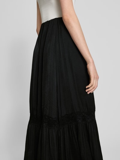 Gina Tricot Maxirock mit Spitzenbesatz Black 3