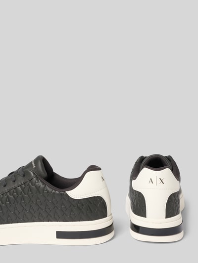 Armani Exchange sneakers met vetersluiting en logomotief Middenbruin - 2