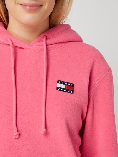 Tommy Jeans Hoodie van fleece Felroze - 3