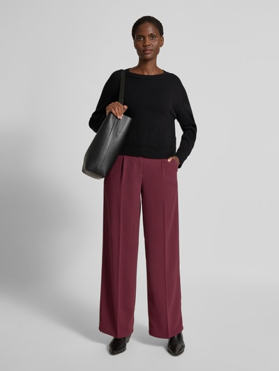 Marc Cain Sweter z dzianiny z mieszanki żywej wełny i kaszmiru Czarny 1