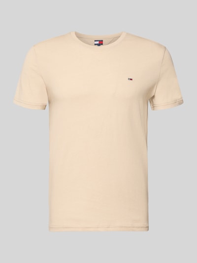 Tommy Jeans Regular fit T-shirt van katoenmix Beige gemêleerd - 2