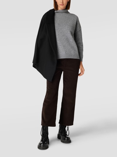 Weekend Max Mara Gebreide pullover met opstaande kraag, model 'BENITO' Middengrijs - 1