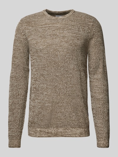 Jack & Jones Gebreide pullover met ronde hals, model 'LEWIS' Beige gemêleerd - 2