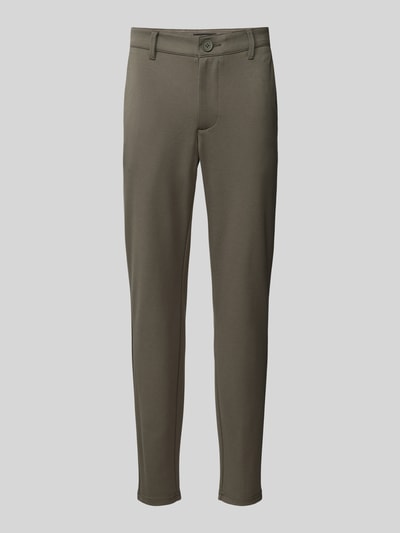 Only & Sons Tapered Fit Hose in unifarbenem Design Modell 'MARK' Dunkelgrau 2