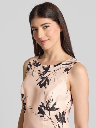 Christian Berg Cocktail Knielanges Cocktailkleid mit Rundhalsausschnitt Hellrosa Melange 3