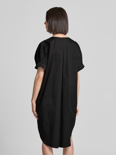 FREE/QUENT Knielange jurk met stretch, model 'Xenia' Zwart - 5