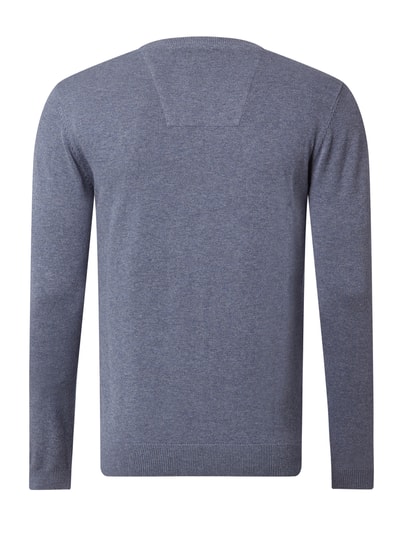 Tom Tailor Gebreide pullover met logostitching Blauw - 4