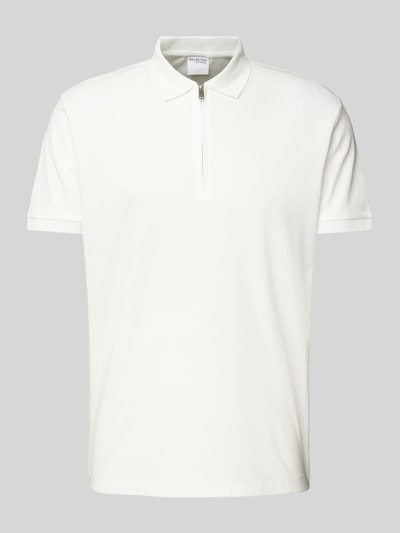 SELECTED HOMME Poloshirt mit kurzem Reißverschluss Weiss 2