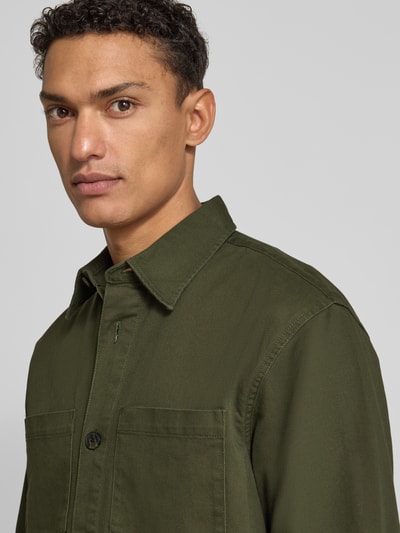 SELECTED HOMME Regular fit overhemdjack van puur katoen, model 'TRAVIS' Donkergroen - 3
