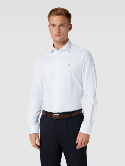 Tommy Hilfiger Regular Fit Business-Hemd mit Kentkragen Bleu 4