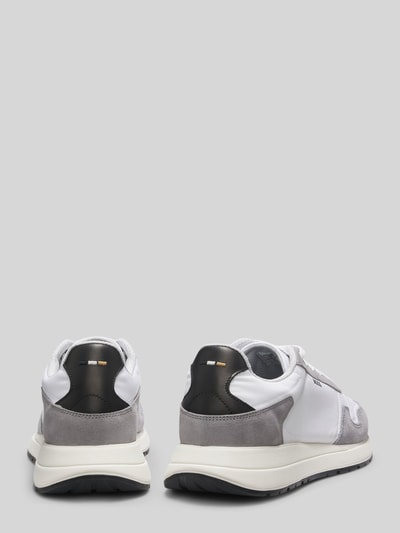 BOSS Sneaker mit echtem Veloursleder und Label-Schriftzug Weiss 3