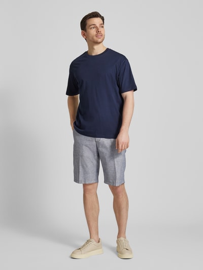 JOOP! Jeans Bermudy o kroju regular fit z wiązanym paskiem model ‘RUBY’ Granatowy 1