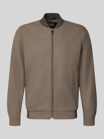 ROY ROBSON Regular Fit Bomberjacke aus elastischem Viskose-Mix Taupe 1