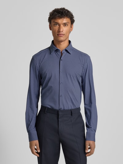 HUGO Slim Fit Businesshemd mit Kentkragen Modell 'KENNO' Marine 4