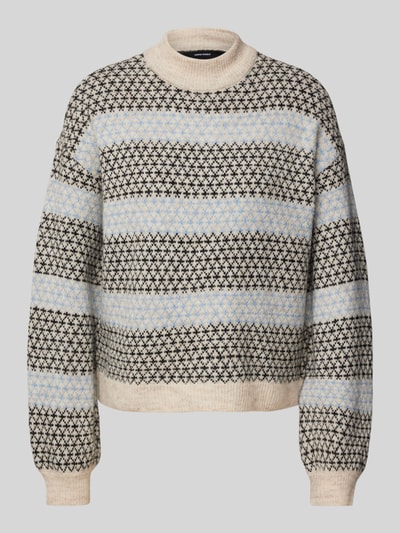 Vero Moda Regular Fit Strickpullover mit Wolle Modell 'TRIXIE' Black 2