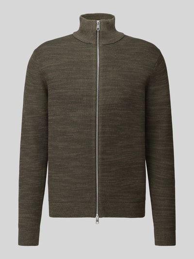 Selected kardigan rozpinany o kroju regular fit z czystej bawełny model 'DANE' Zielony 2