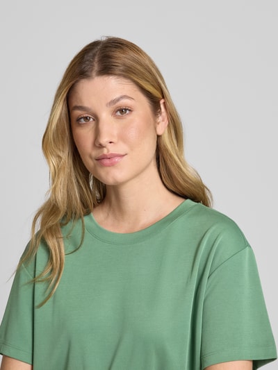 Jake*s Casual T-shirt z prążkowanym okrągłym dekoltem Zielony 3