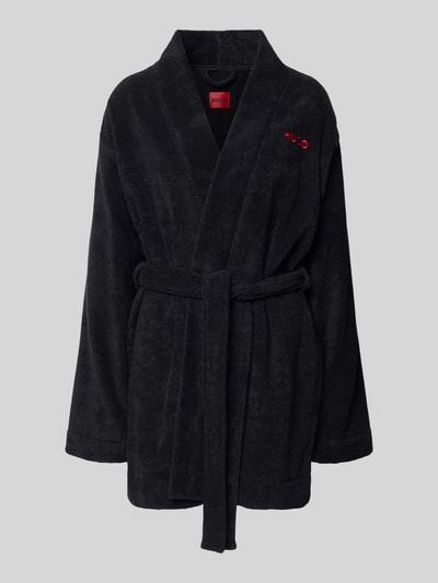 HUGO Regular Fit Bademantel aus Baumwoll-Frottee Modell 'EOSP' Black 1