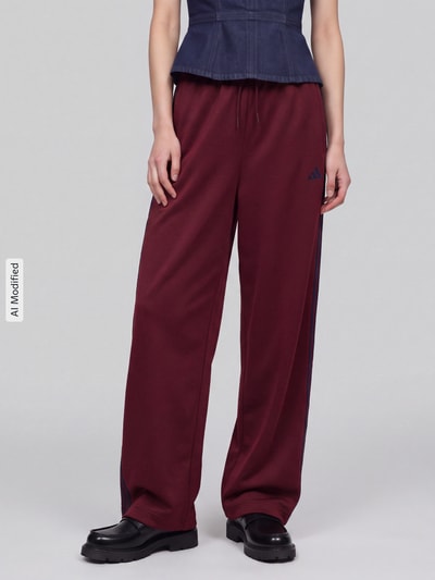 adidas Sportswear Loose-Fit Trainingshose mit Baumwoll-Anteil Modell 'STADIUM' Bordeaux 4