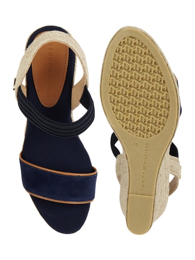 Tommy Hilfiger Wedges met elastische inzet  Donkerblauw - 4