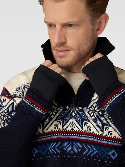 Dale of Norway Sweter z dzianiny ze stójką model ‘Vail’ Granatowy 3