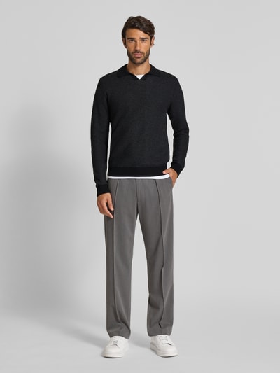 Jack & Jones Premium Gebreide pullover met ribboorden, model 'EASTON' Antraciet - 1