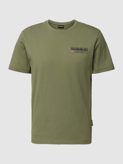 Napapijri T-Shirt mit Label-Print Modell 'KASBA' Oliv 2