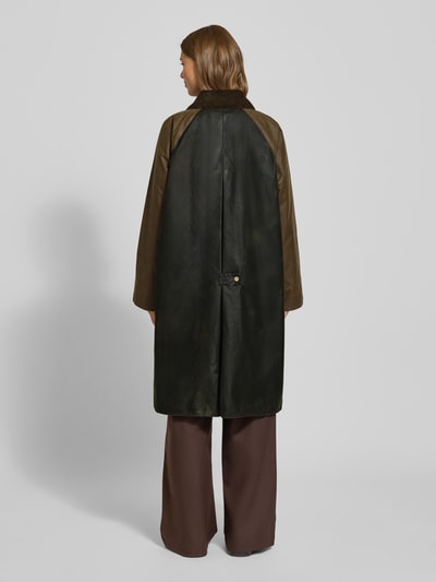 Barbour Regular Fit Mantel aus reiner Baumwolle Modell 'EVETTE' Oliv 5