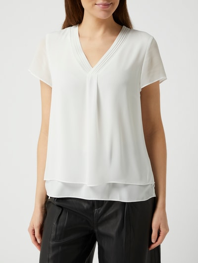 s.Oliver BLACK LABEL Blouseshirt met dubbele-laagjeslook Offwhite - 4