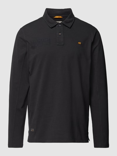 camel active Regular Fit Poloshirt im langärmeligen Design Anthrazit 2