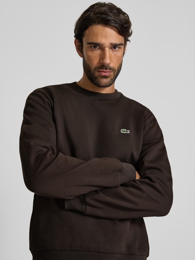 Lacoste Regular Fit Sweatshirt aus Baumwoll-Mix Dunkelbraun 3