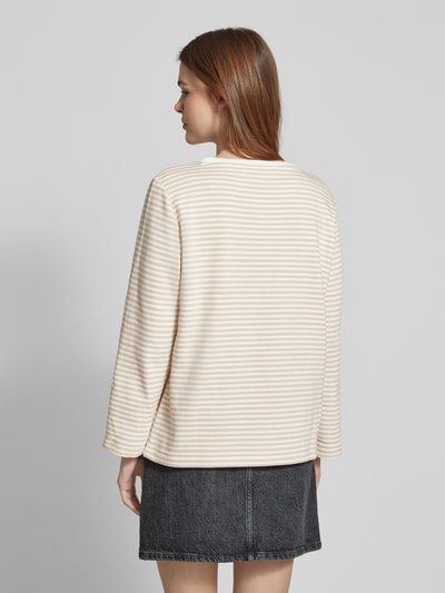 Tom Tailor Comfort fit sweatshirt met all-over motief Beige - 5