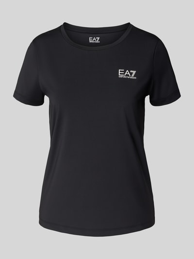 EA7 Emporio Armani T-shirt met labelprint en ronde hals Zwart - 2
