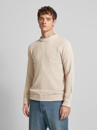 Only & Sons Sweter z dzianiny z okrągłym dekoltem model ‘SETHAN’ Beżowy 4