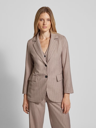 Be Pure Dutch Blazer met reverskraag Taupe - 4