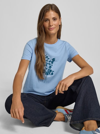 Tom Tailor T-shirt o kroju regular fit z czystej bawełny Jasnoniebieski 3