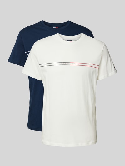 Tommy Jeans T-Shirt mit Label-Print Marine 1