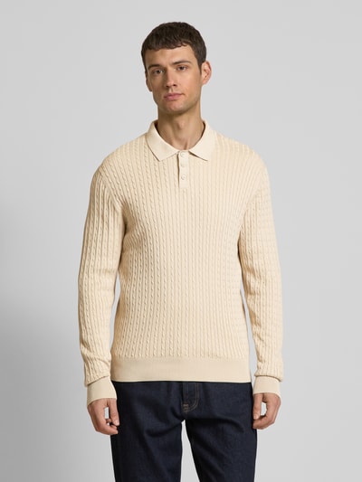 MCNEAL Strickpullover mit Zopfmuster Beige 4