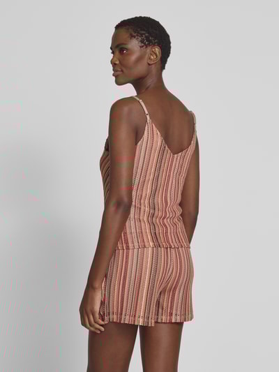 Vero Moda Regular Fit Trägertop mit Allover-Muster Modell 'DEMI' Hellbraun 5