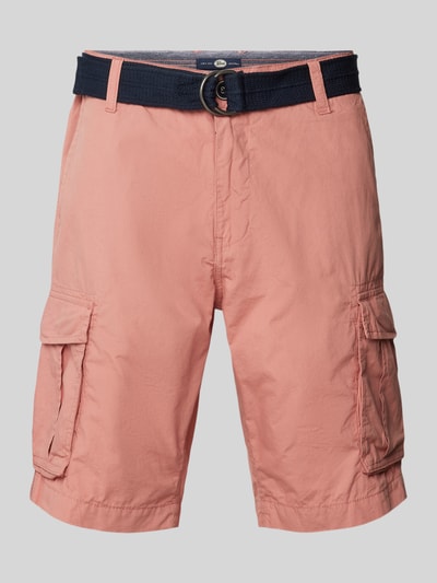 Petrol Regular Fit Cargoshorts mit Gürtel Rot 2