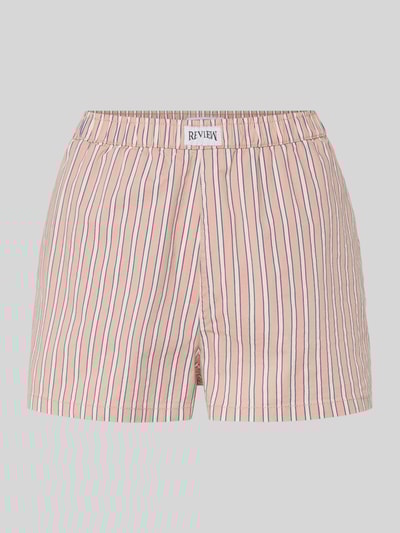 Review Shorts mit Label-Detail Altrosa 2